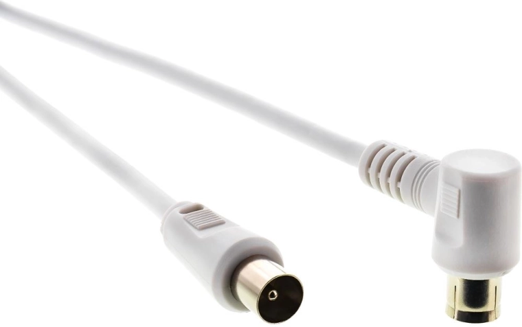 SENCOR antenni koaksiaalkaabel pistik–pesa 90° 10 m, valge