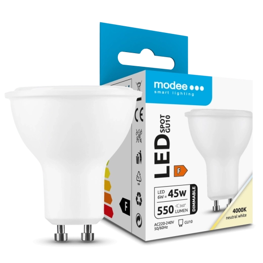 Modee Lighting LED kohtlamp GU10 6 W, 550 lm, neutraalne valge, hämardatav