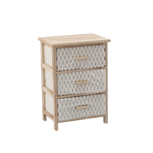 Kummut 3 tekstiilsahtliga 40 × 29 × 58 cm