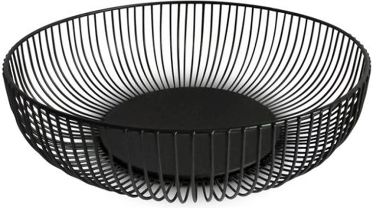 Kitchisimo mustast metalltraadist puuviljakauss 28 cm