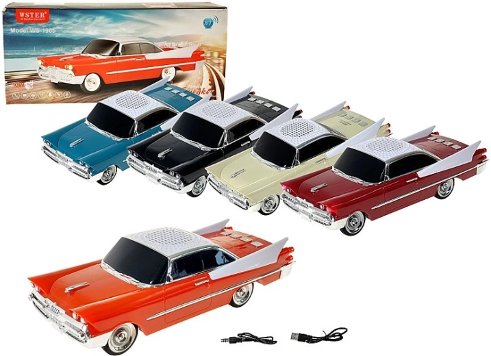 Retro Bluetooth speaker in the shape of a car with FM radio