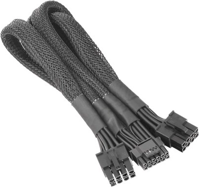PCIe Gen5 toitekaabli adapter 2x 8pin → 12+4pin 12VHPWR, 600 mm