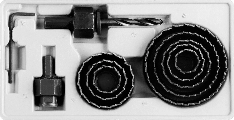Väljalõikekroonide komplekt 19–64 mm, 11-osaline