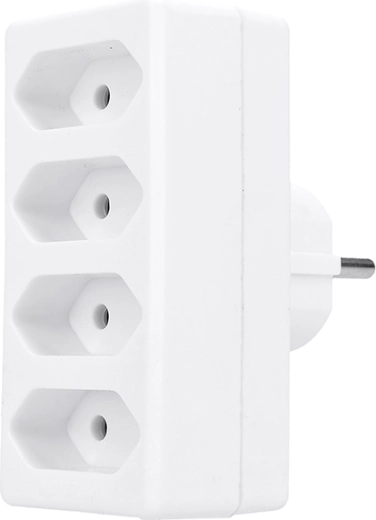 Solight pistikupesa harukarp 4× tüüp C (Euro), valge – 1 tk