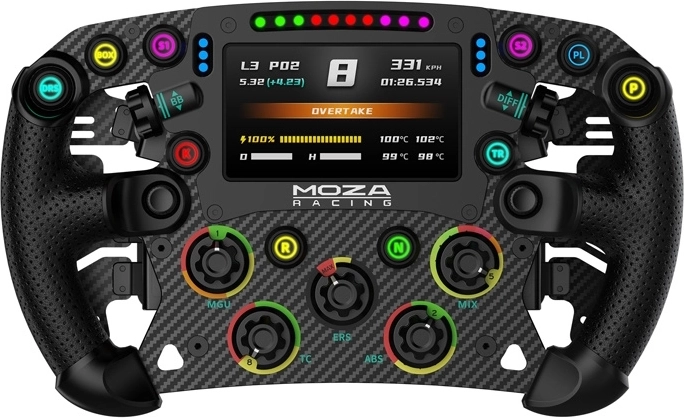 Moza FSR V2 vormelrool PC-le 4,3" puuteekraaniga