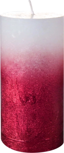 Rustic red candle 6 × 12 cm