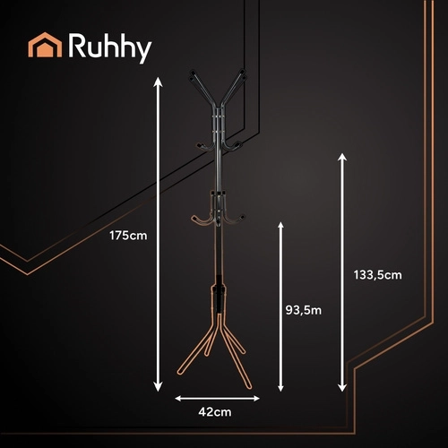 Freestanding Ruhhy Clothes Rack – Black