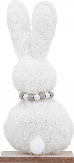 Dekoratiivne jänesefiguur valge 19 cm