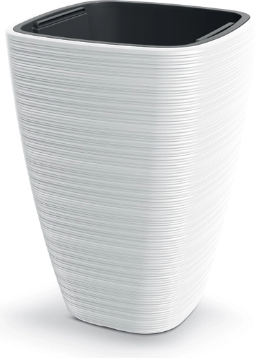 Lillepott Vena Square 38,8 cm valge, sisuga