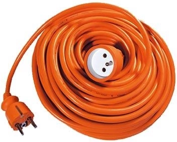 Pikenduskaabel 25 m, 1 pistikupesa, oranž