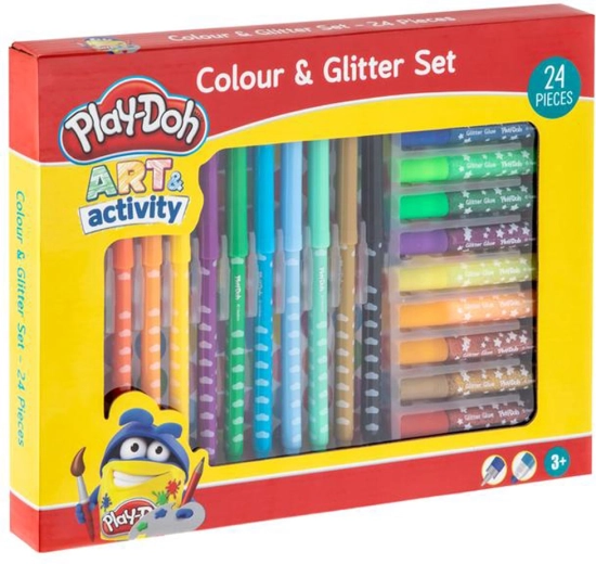 PLAY-DOH värvide ja sädeluse komplekt, 24 tk