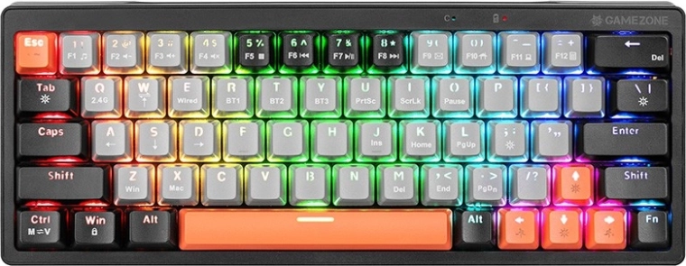 Mehaaniline mänguklaviatuur TRACER Gamezone EVO1 Hot Swap 63, RGB, 60%
