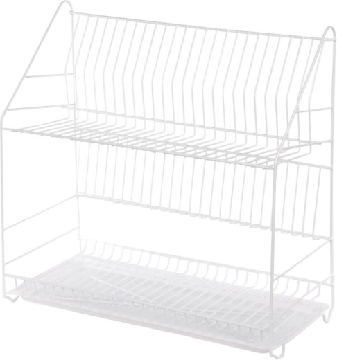 Kahekorruseline nõudenõrutusrest 50 cm, valge