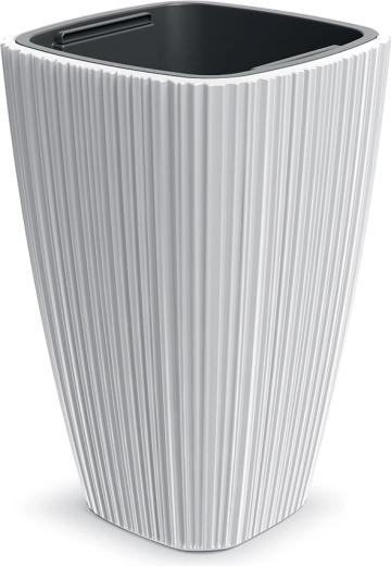 Plastic Planter ORO 39 cm White with Insert