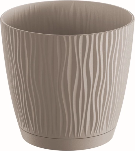 Lillepott Sandy P alustaldrikuga 12,9 cm, mokka