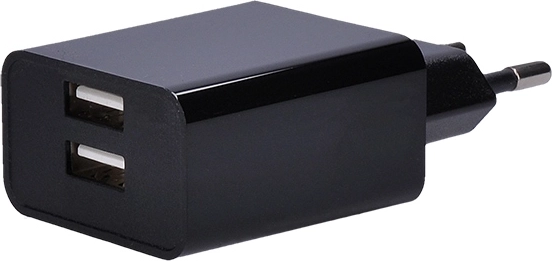 Solight USB-laadimisadapter 2× USB-ga, 3100 mA, must
