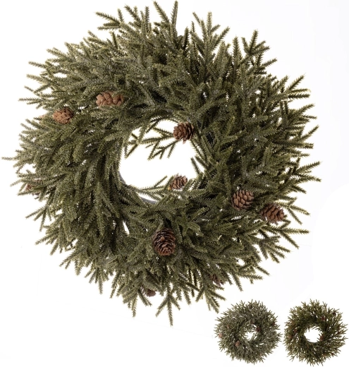 Plastikust (UH) roheline jõulupärg 40 cm (3 varianti)