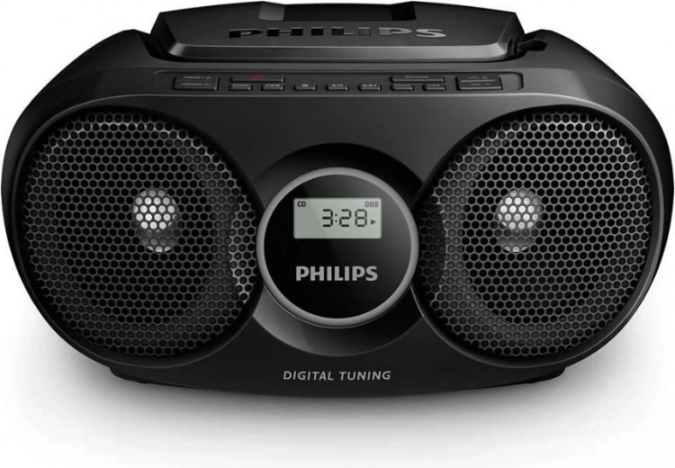Kaasaskantav raadio-CD-mängija PHILIPS AZ215B, must