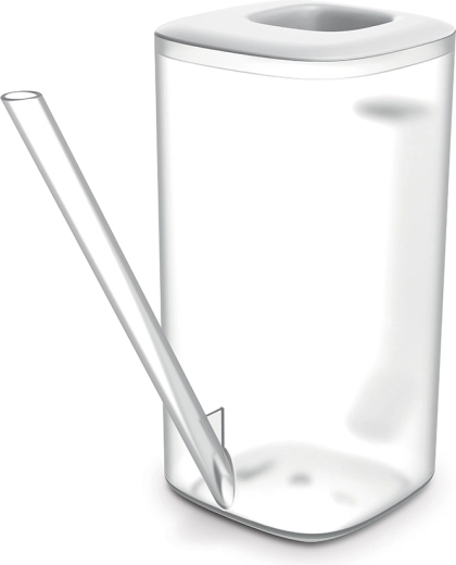 Kastekann TUBI 1,6 l läbipaistev/valge