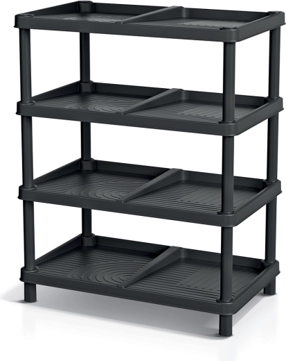 Jalatsiriiul TASSY RACK, taaskasutatud must
