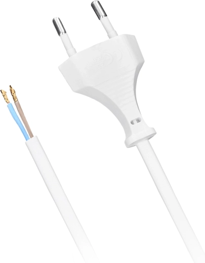 Solight painduv toitejuhe 2 × 0,75 mm², valge, lame, 5 m