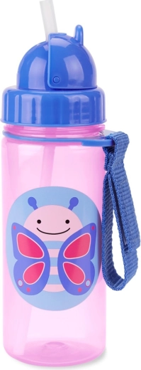 Skip Hop Zoo liblikamotiiviga joogikõrrega tass 385 ml