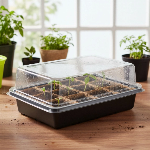 Seedling Tray with Transparent Cover