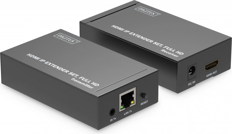 HDMI extender 1080p 60 Hz üle Cat 6/6A/7/8 koos IR-iga, komplekt