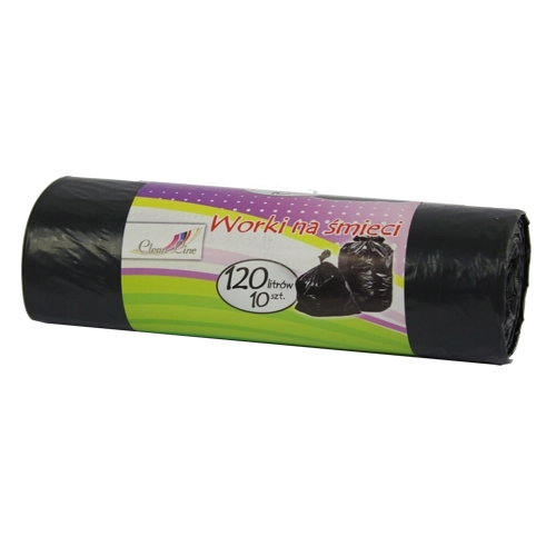 Eriti tugevad mustad prügikotid 120 l, 10 tk
