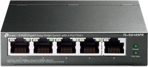 TP-Link 5-pordiline gigabitine Easy Smart lüliti 4× PoE+ toega