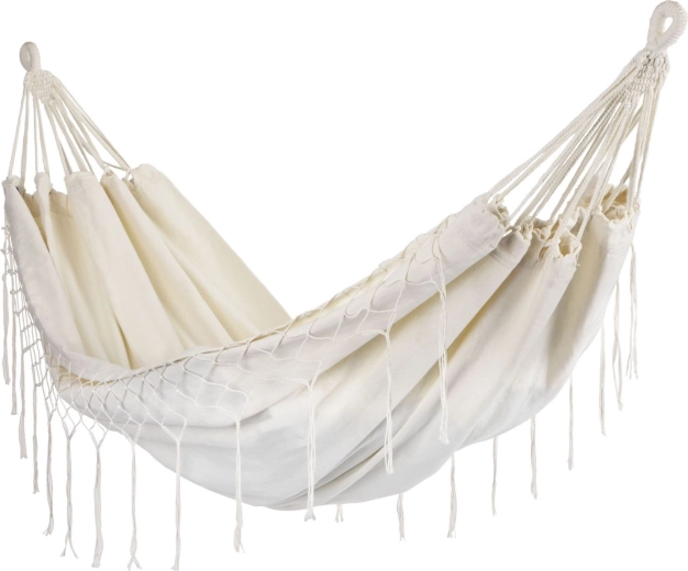 Kaheinimese aiakiikvõrk boho stiilis, beež 200 × 150 cm