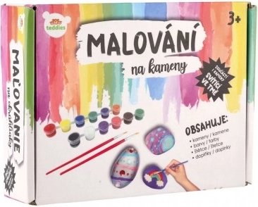 Glow-in-the-dark Rock Painting – creative set with paints and brushes