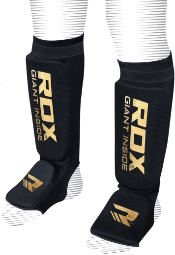 RDX sääre- ja jalalabajala kaitsmed Hosiery Shin Instep Foam must/kuldne – suurus XL