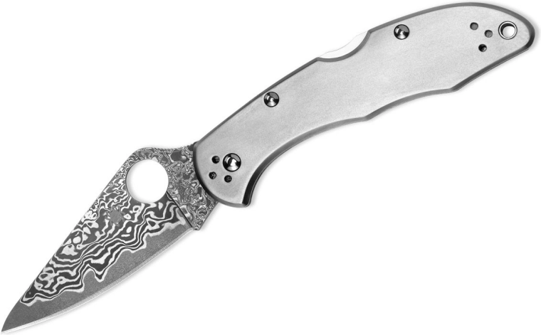 Taskunuga Spyderco Delica 4 Titanium Damascus 7,4 cm