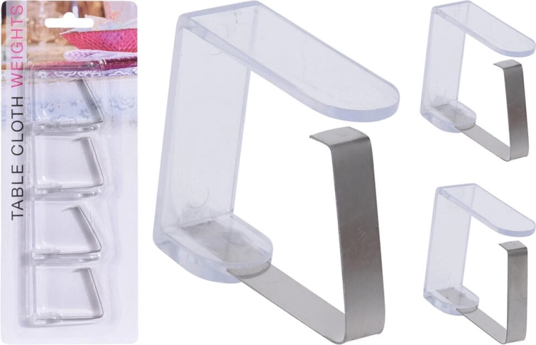 Roostevabast terasest ja plastist laudlina klamber 45 × 45 mm, 4 tk