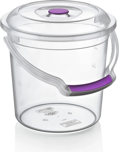 Läbipaistev plastämber kaanega 5 l