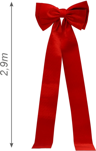 Jõuludekoratiivne lips (kokard) punane 82 × 290 cm