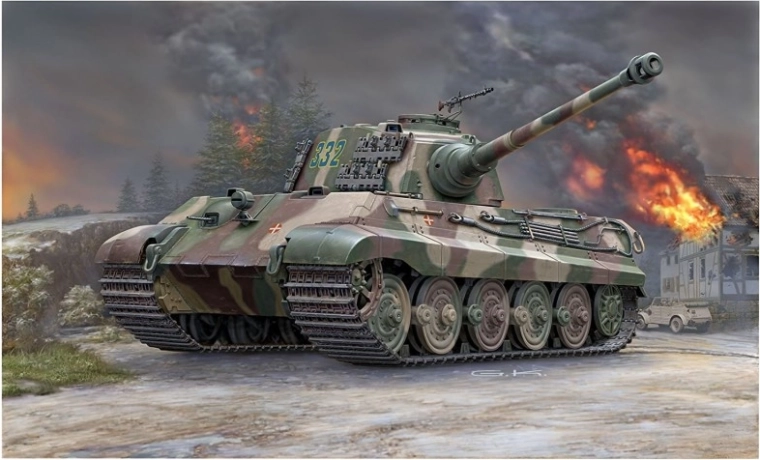 Plastikmudel Tiger II Henscheli torniga