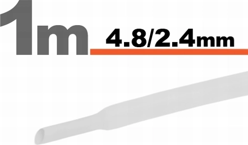 White heat-shrink tubing 4.8/2.4 mm