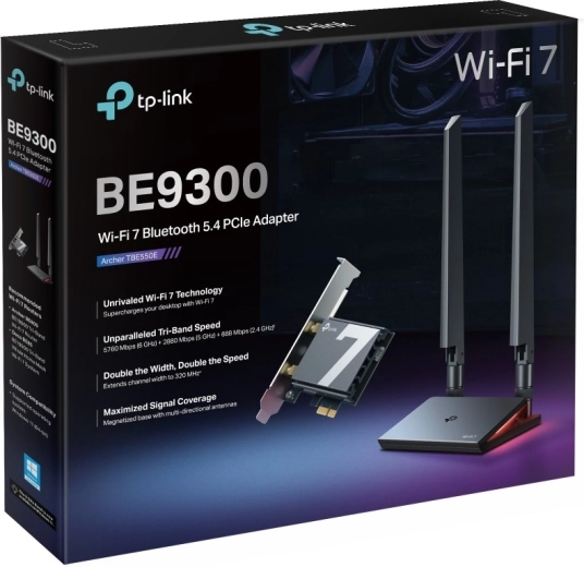 Kolme sagedusalaga Wi‑Fi 7 kiirus kuni 9300 Mb/s