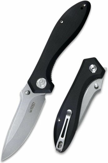 taskunuga Kubey Ruckus Black 8,4 cm G10 käepidemega ja klambriga