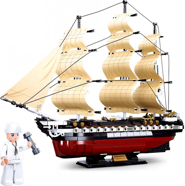 Ehituskomplekt fregatt USS CONSTITUTION – detailne purjelaevast sõjalaev (1 118 detaili)