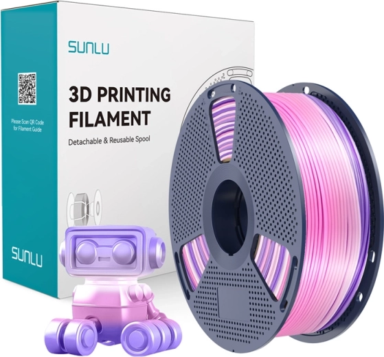 Sunlu PLA+ silk filament vikerkaare (rainbow) 03 1,75 mm 1 kg