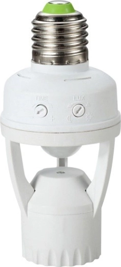E27 lambipesa PIR-liikumis- ja hämarasensoriga 360° MACLEAN