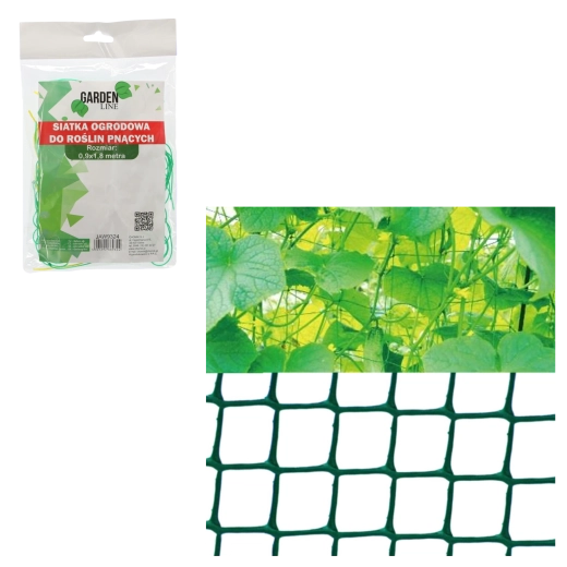 Garden support net for climbing plants 0.9 × 1.8 m, green