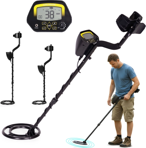 Metal Detector with LCD Display and 3 Modes for Finding Gold, Silver, and Coins