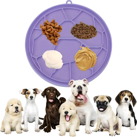 Slows down feeding and encourages licking