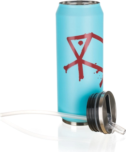 Lid with spout and straw for fewer spills