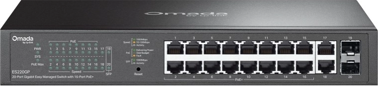 Omada Easy Managed gigabitine lüliti 20 pordiga, 16× PoE+