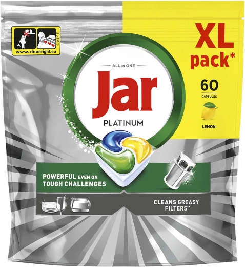 Jar Platinum All in One Lemon dishwasher tablets 60 pcs